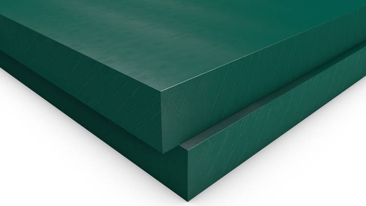 Für Schüttgutsilos optimierter PE-UHMW Kunststoff: Dialen® MR, opalgrün ähnlich RAL 6026 opalgrün